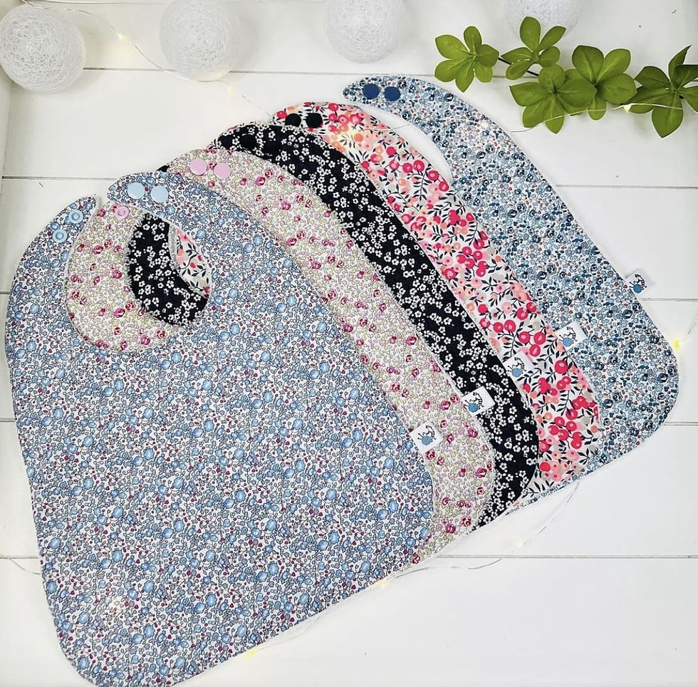 Miniature : Farandole de bavoirs Liberty multicolores