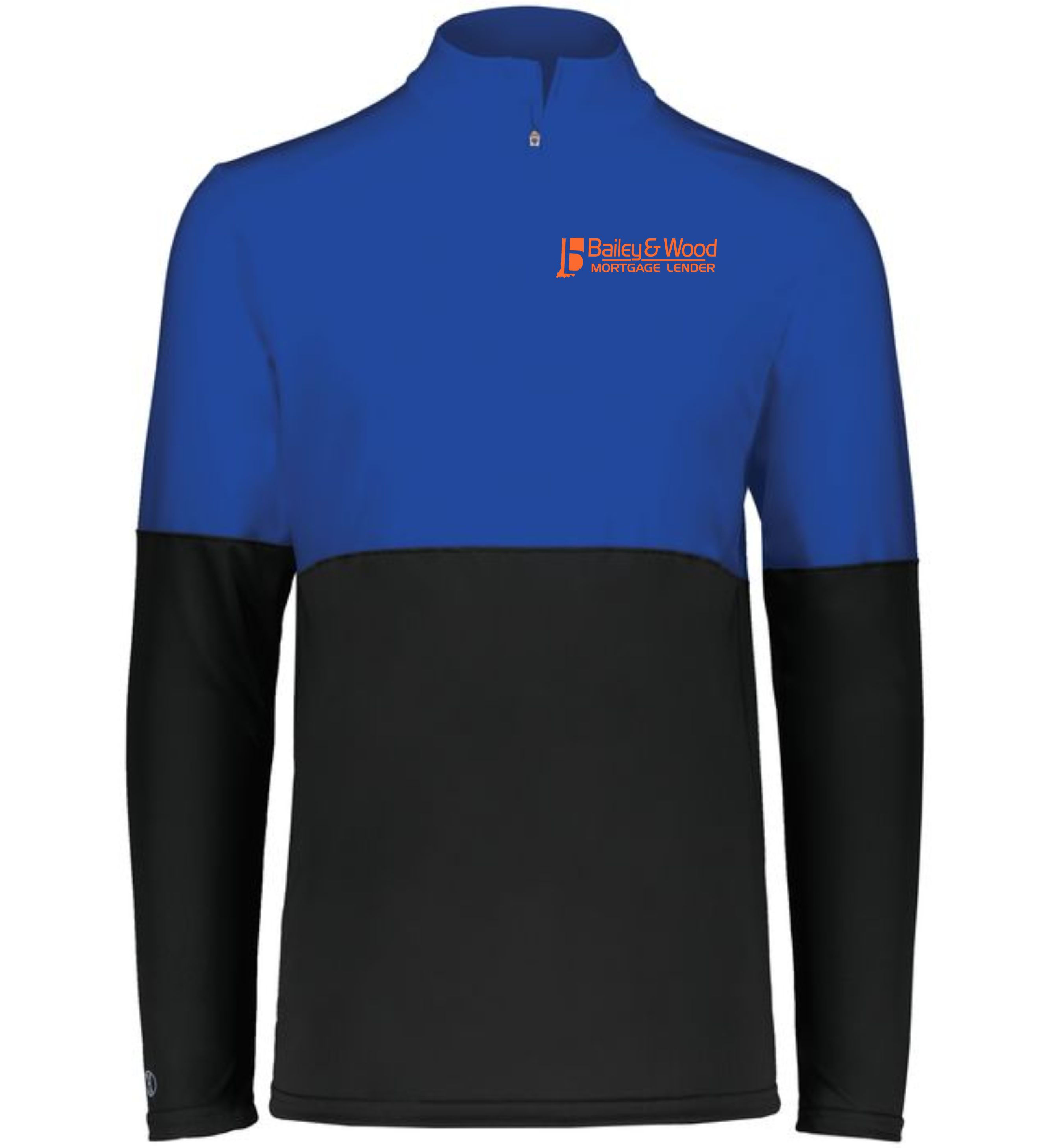 B & W-2 Tone Dri Fit 1/4 Zip Pullover