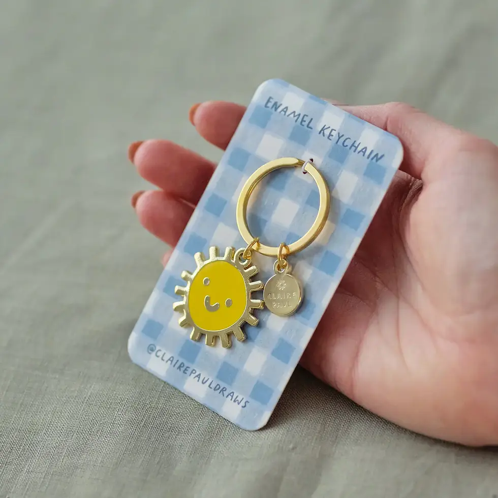 Enamel sunshine keychain 
