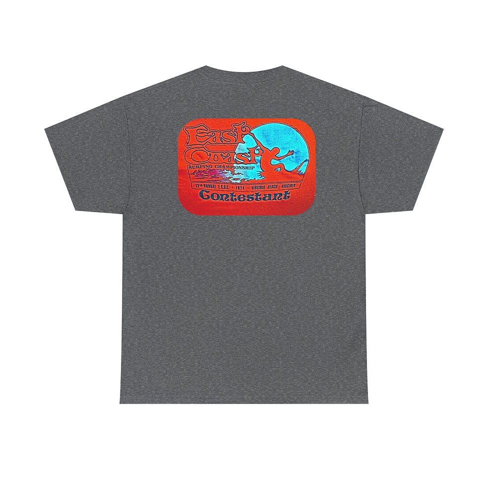Thumbnail: East Coast Surf Retro Graphic Tee — 'East Coast' Wave Skateboard Design