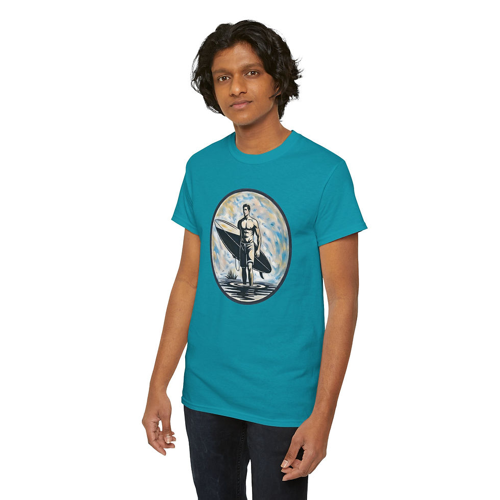 Thumbnail: Surfing Sunset T-Shirt — Retro Surfer Graphic Tee
