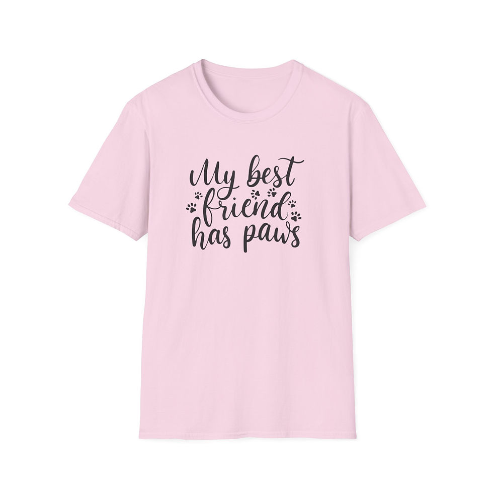 Thumbnail: My Best Friend Has Paws T-Shirt — Pet Lover Dog & Cat Tee