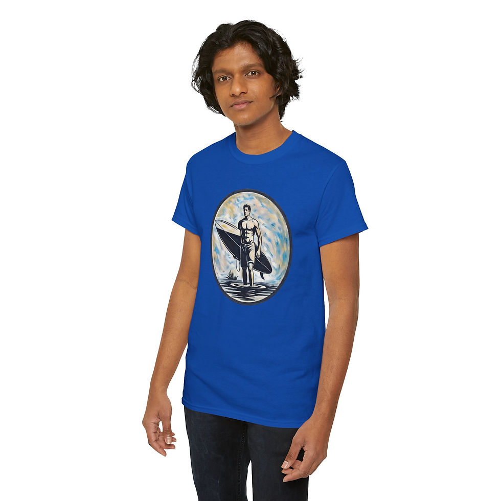 Thumbnail: Surfing Sunset T-Shirt — Retro Surfer Graphic Tee