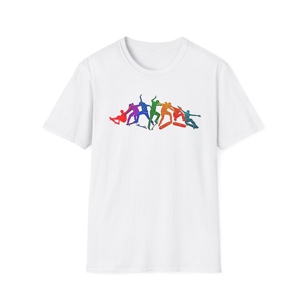 Thumbnail: Skateboarder Rainbow Silhouette T-Shirt