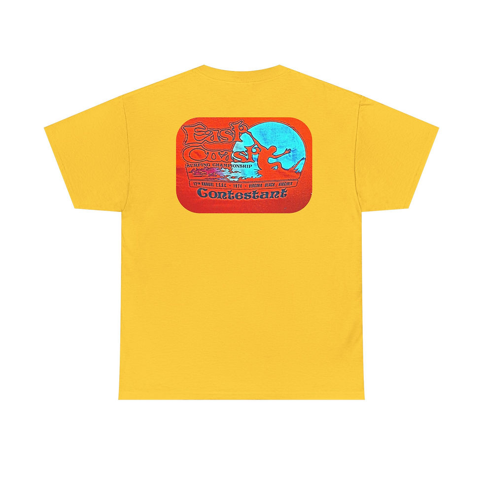 Thumbnail: East Coast Surf Retro Graphic Tee — 'East Coast' Wave Skateboard Design