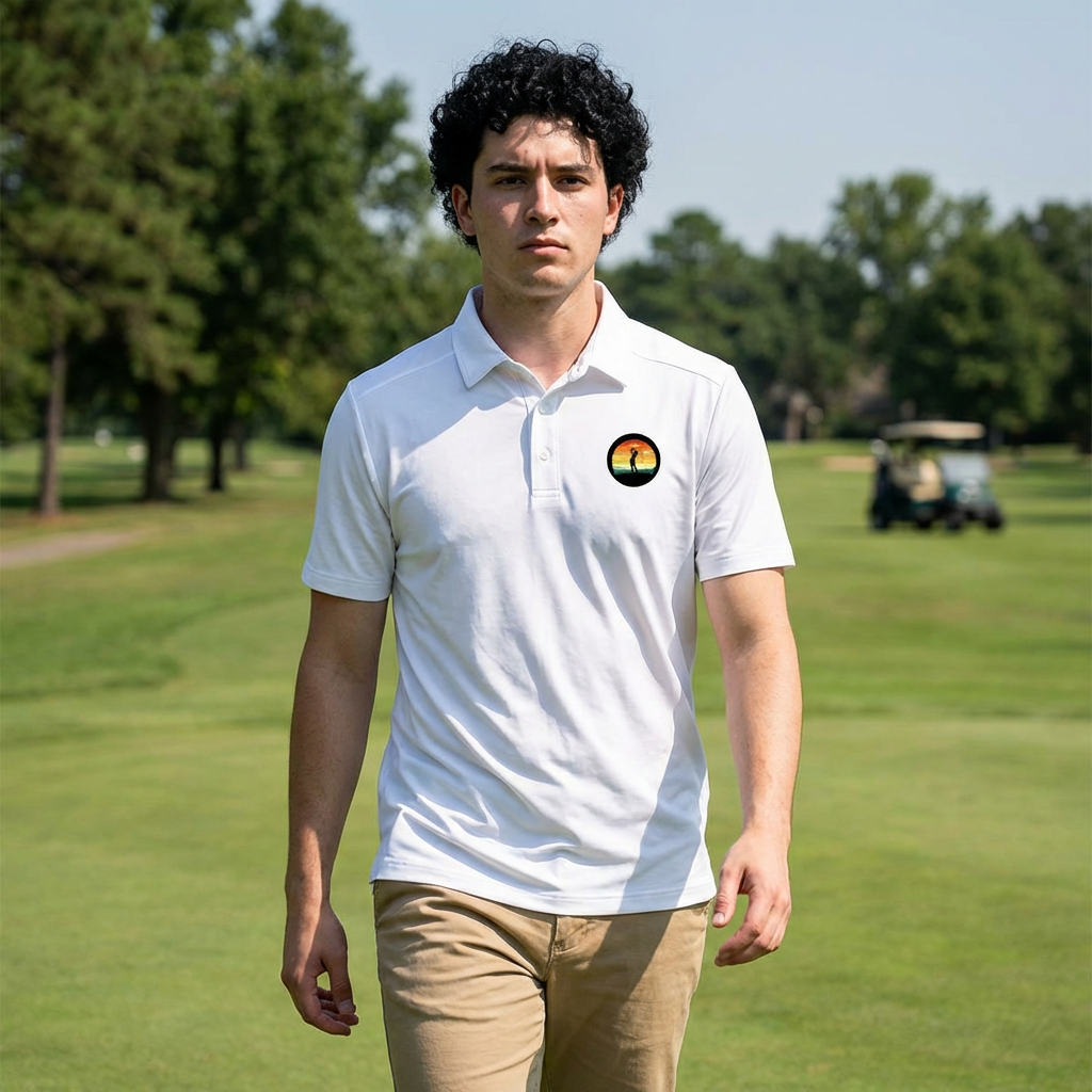 Sunset Palm Circle Polo