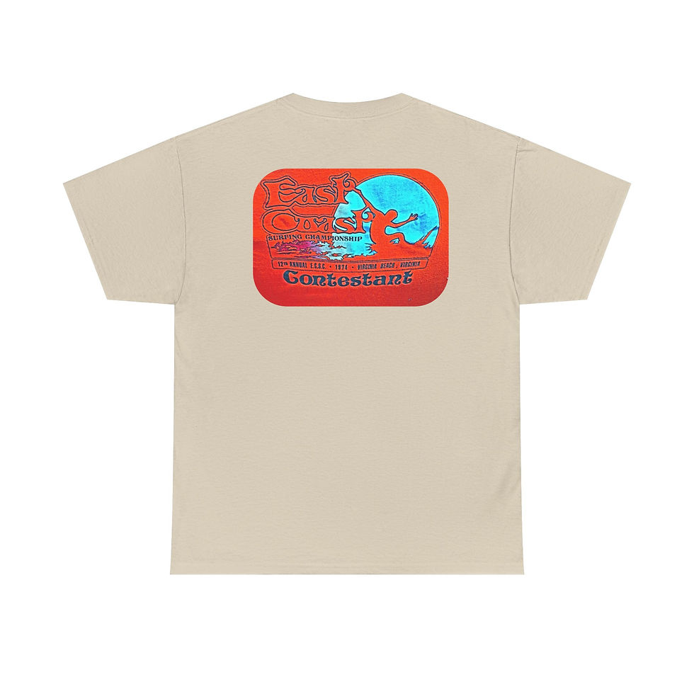 Thumbnail: East Coast Surf Retro Graphic Tee — 'East Coast' Wave Skateboard Design
