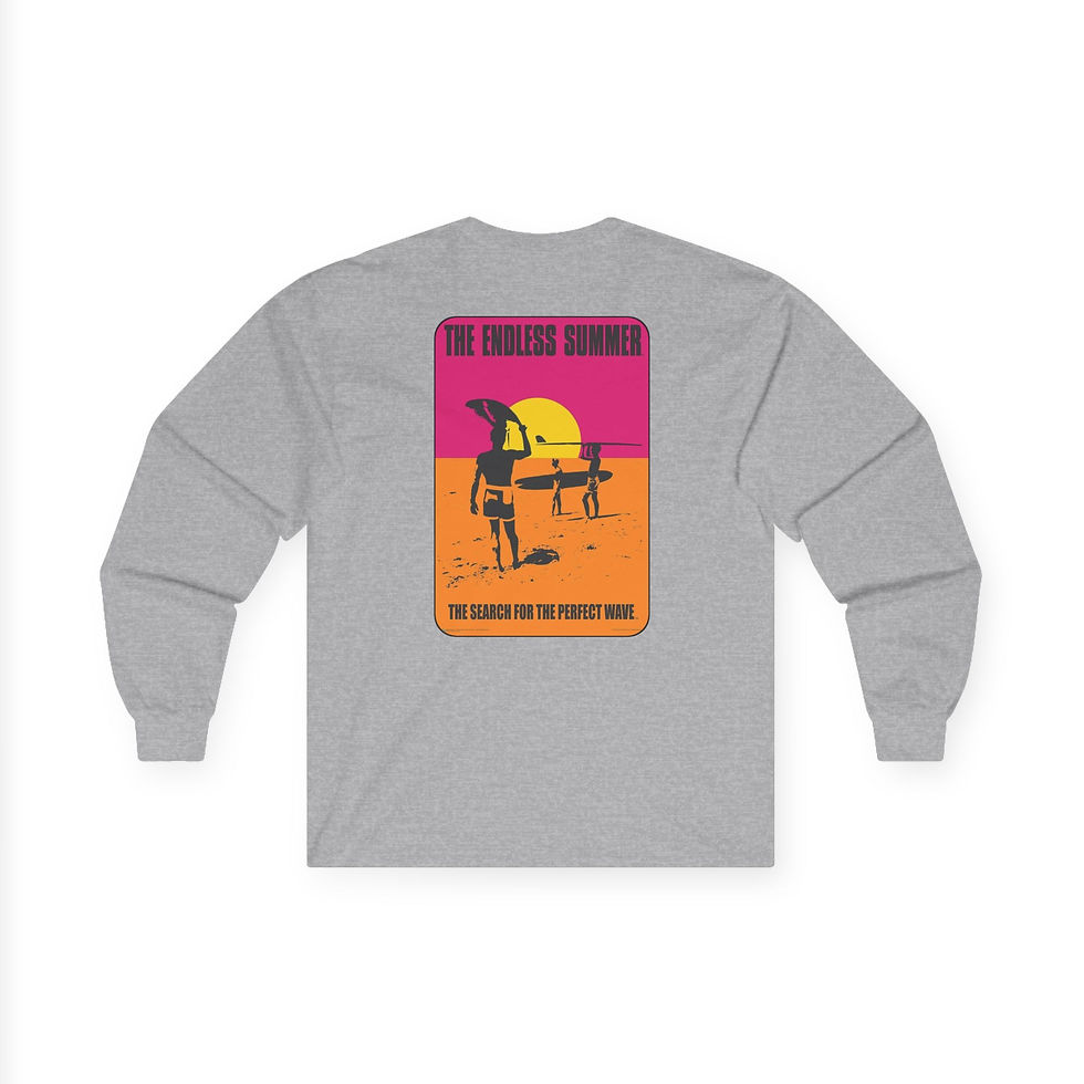 Thumbnail: The Endless Summer Long Sleeve Tee — Retro Surf Poster Graphic