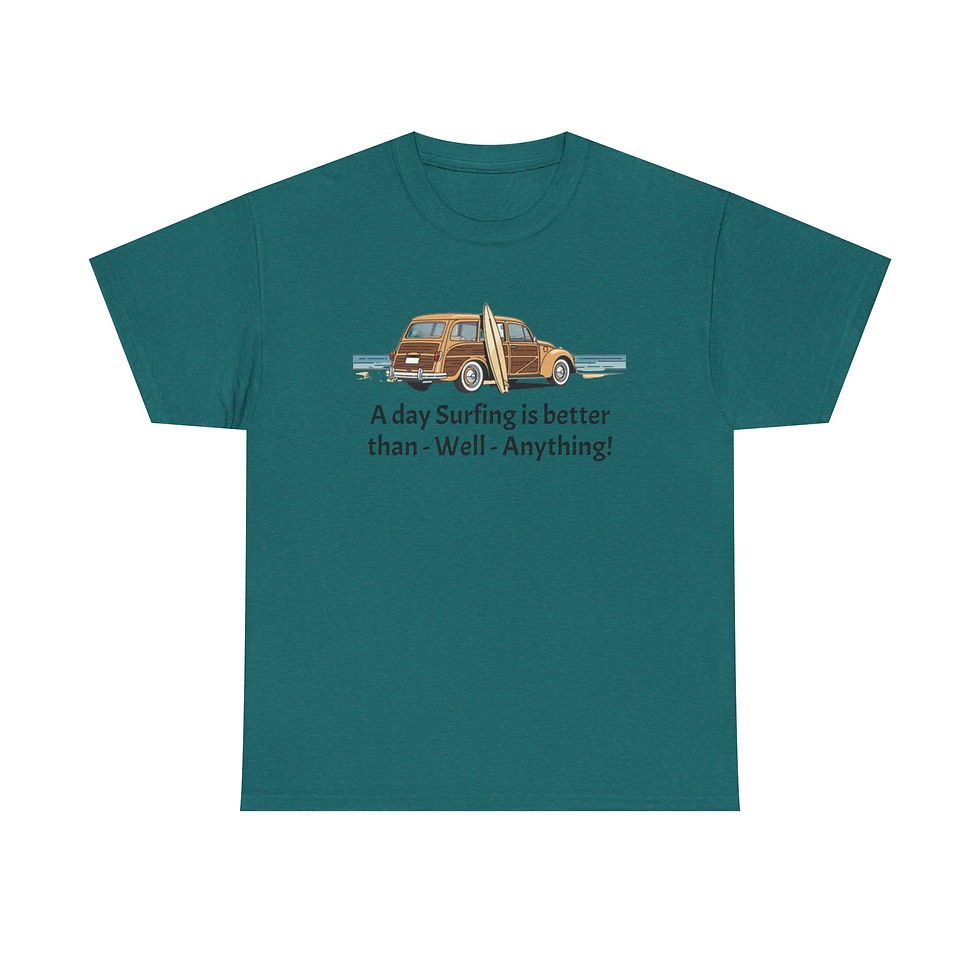 Thumbnail: Surf Wagon T‑Shirt — "A Day Surfing is Better Than — Well — Anything!"