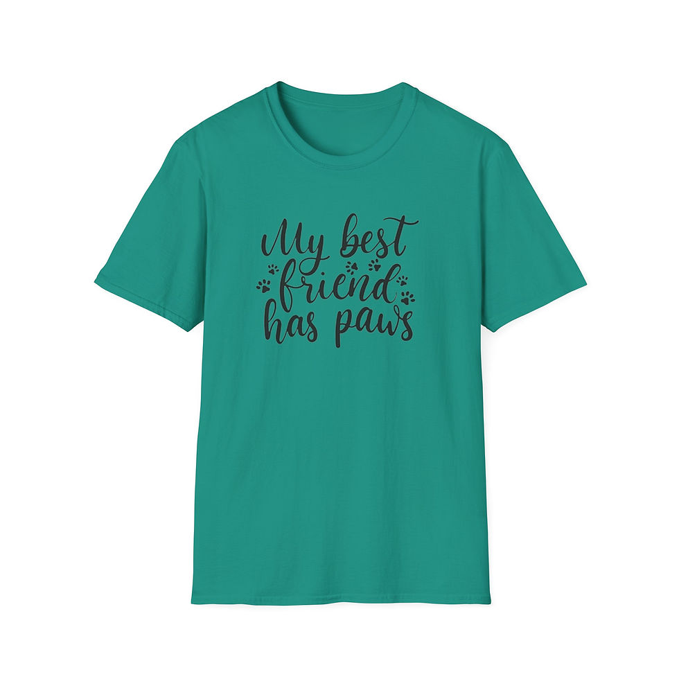 Thumbnail: My Best Friend Has Paws T-Shirt — Pet Lover Dog & Cat Tee