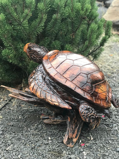 Chainsaw carving Sea Turtle Wood Carving wood art carving