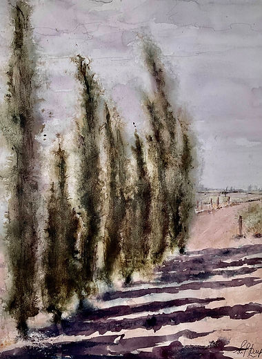 Peinture Cyprès