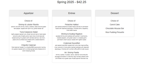 Jersey Shore Restaurant Week Menu Spring 2025 | Mr. Shrimp Seafood Restaurant Belmar NJ