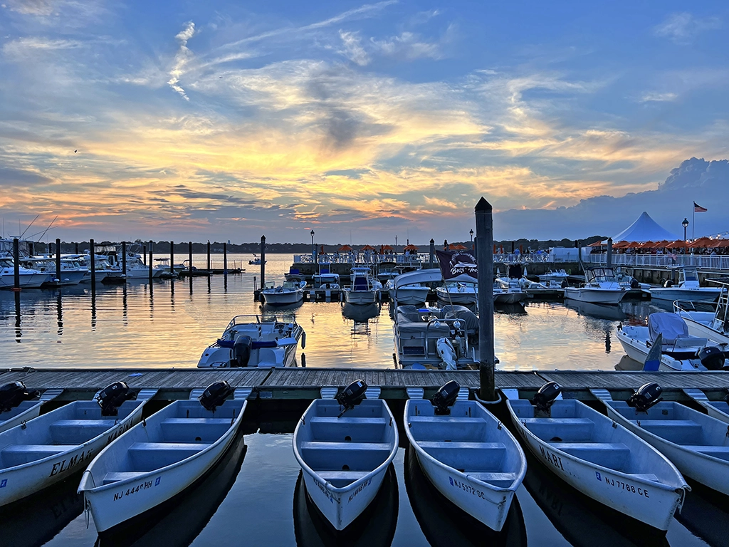 Sunset At 9th Ave Pier Belmar NJ
