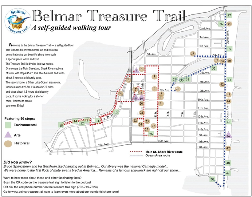 Belmar Treasure Trail Map