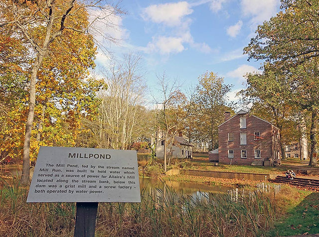 Fall scene at Allaire Village Farmingdale NJ