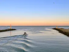 Shark River Bridge Avon NJ Sunset Boats