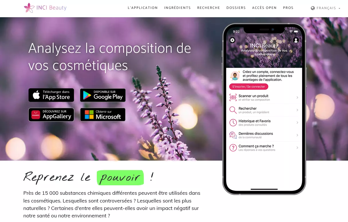 Applications pour les cosmétiques