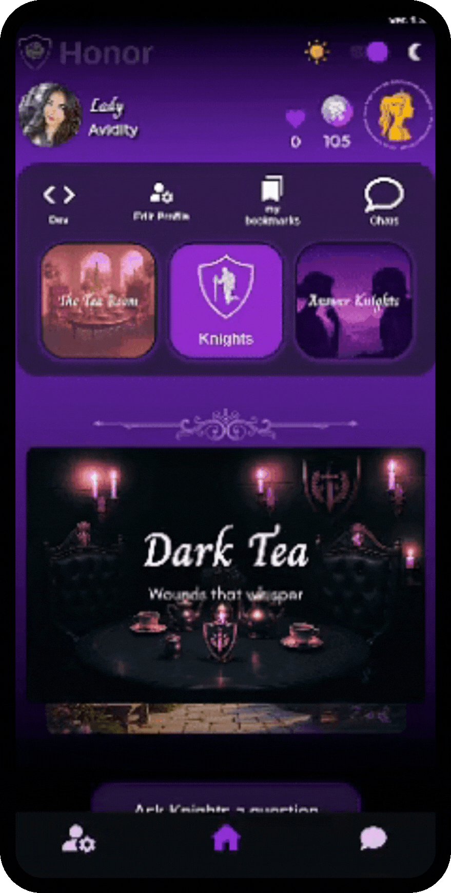 Knight and Lady Dashboard