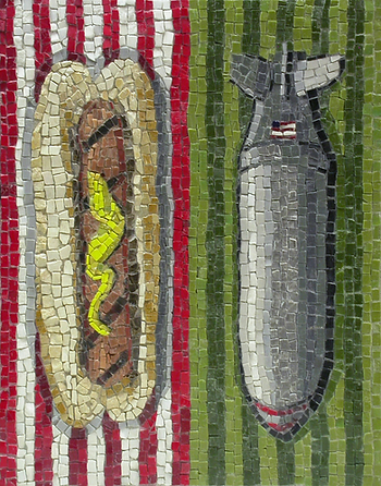 hot dog bombs, mosaic, bachor