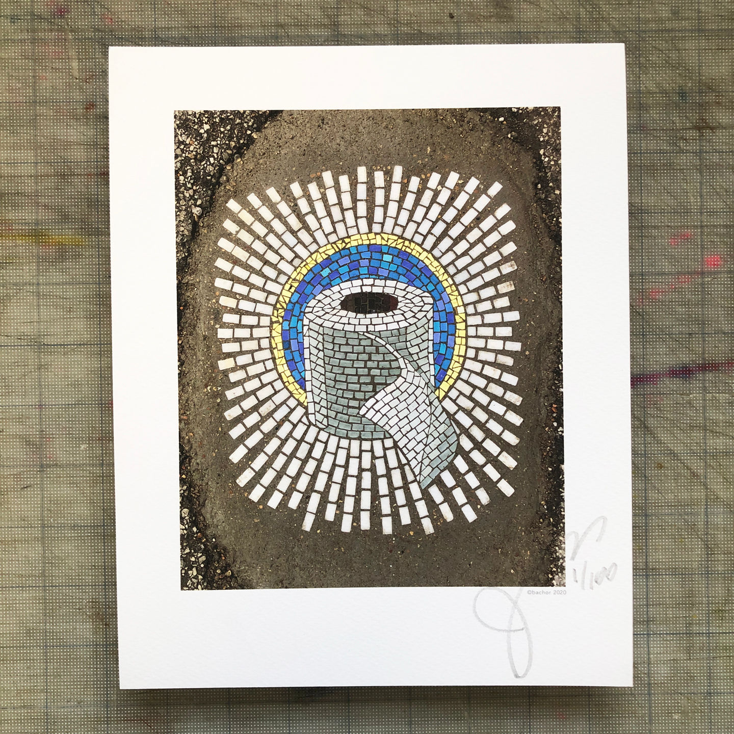 "Holy Trinity/Toilet Paper" signed & numbered limited edition print 8"x10"