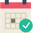 Calendário com marcação em uma data