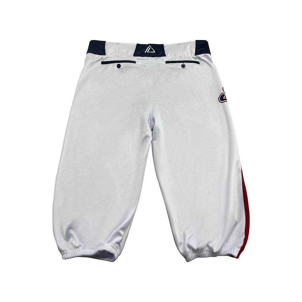 Thumbnail: Red Blue Printing stripes White Baseball Knickers