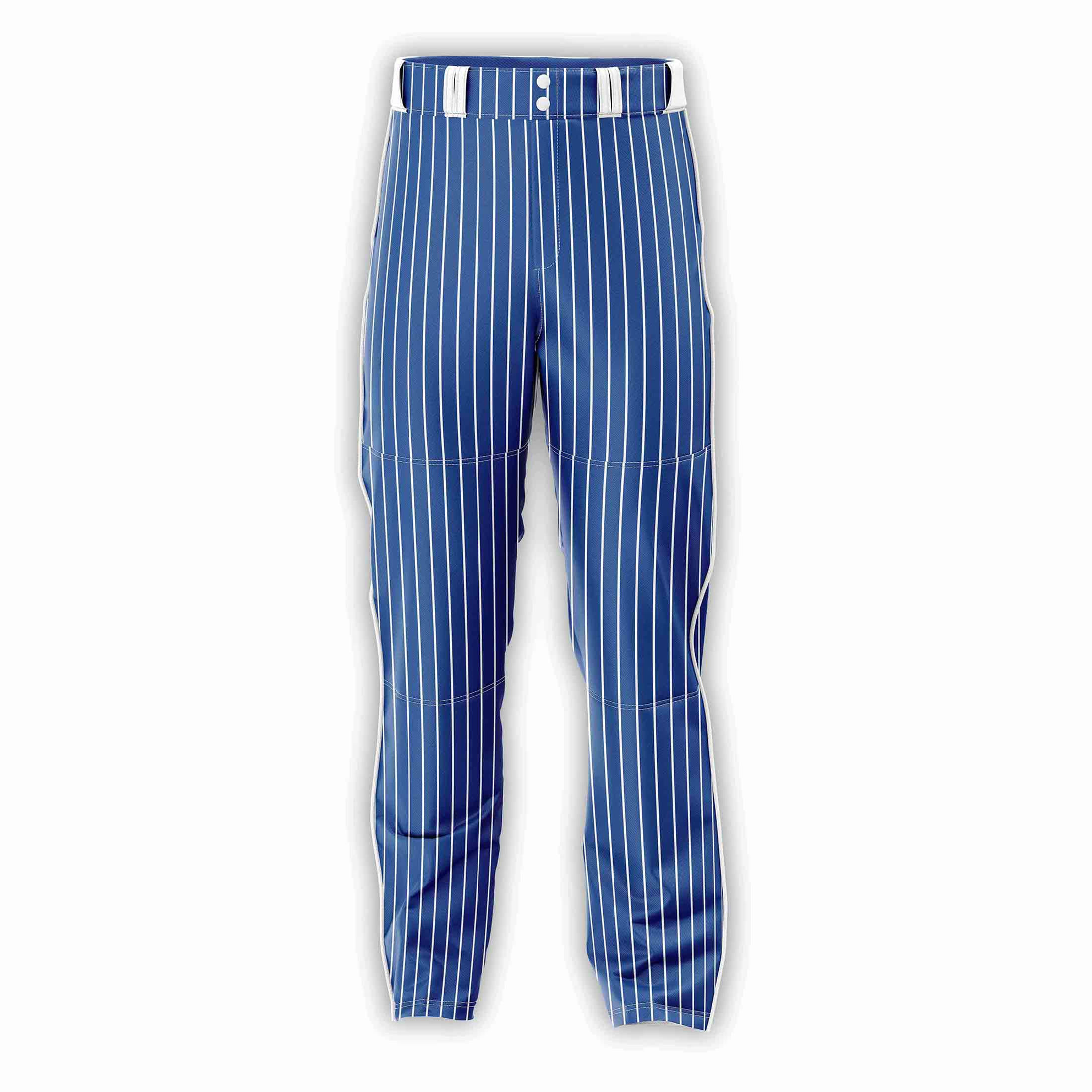 Blue baseball pants with white stripe(color G1)