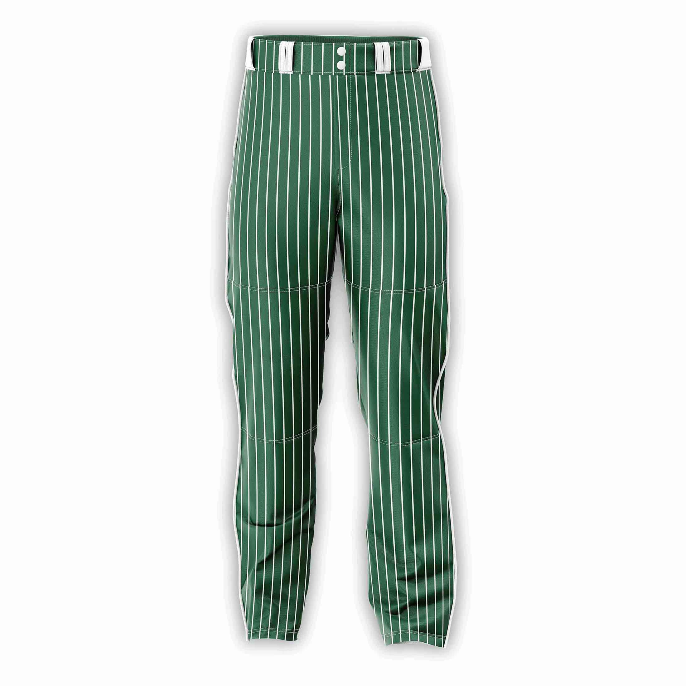 Forest green baseball pants with white stripe(color H1)