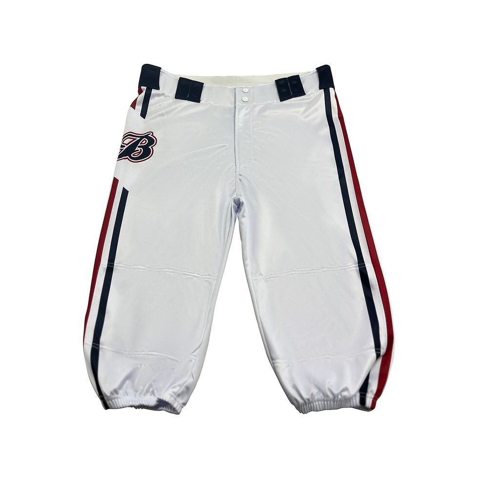 Miniatura: Red Blue Printing stripes White Baseball Knickers
