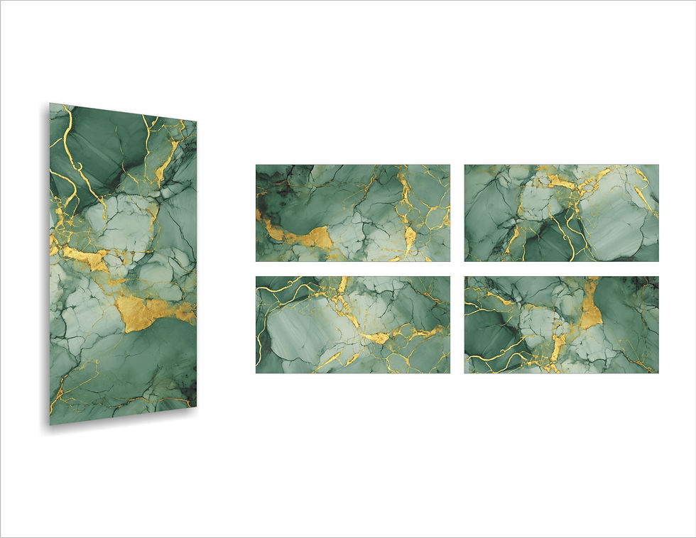 Thumbnail: Emerald Green With Gold Strikes Porcelain Wall & Floor Tiles