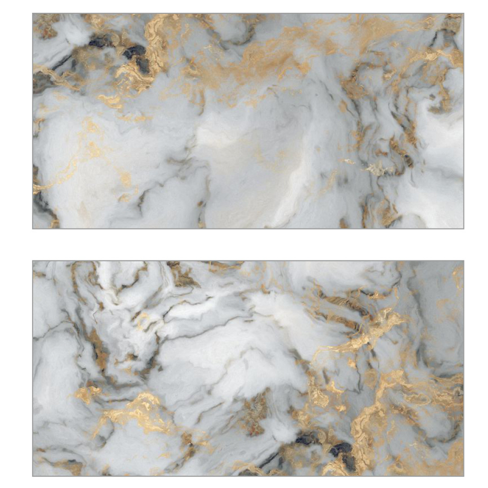 Thumbnail: Grey & Gold High Gloss Porcelain 60x120cm Tile For Wall & Floors