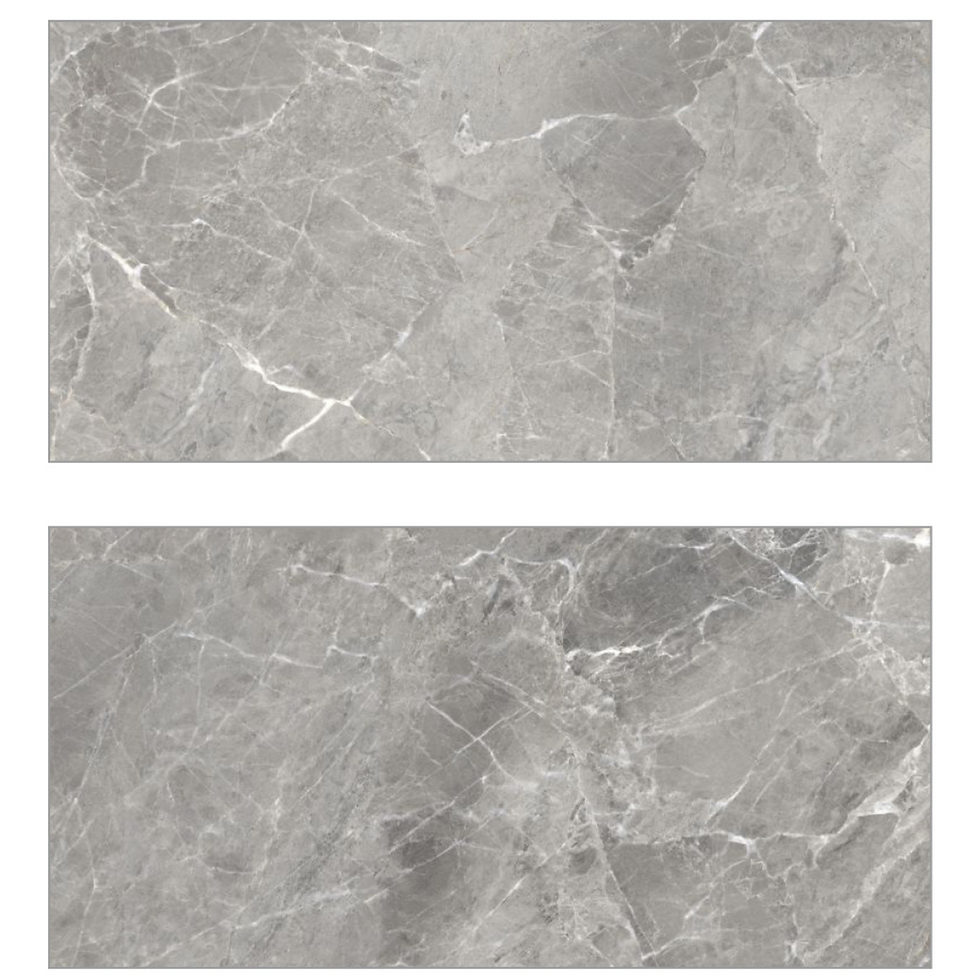 Thumbnail: Elegant Polished Steel Effect Grey White Porcelain Wall & Floor Tile