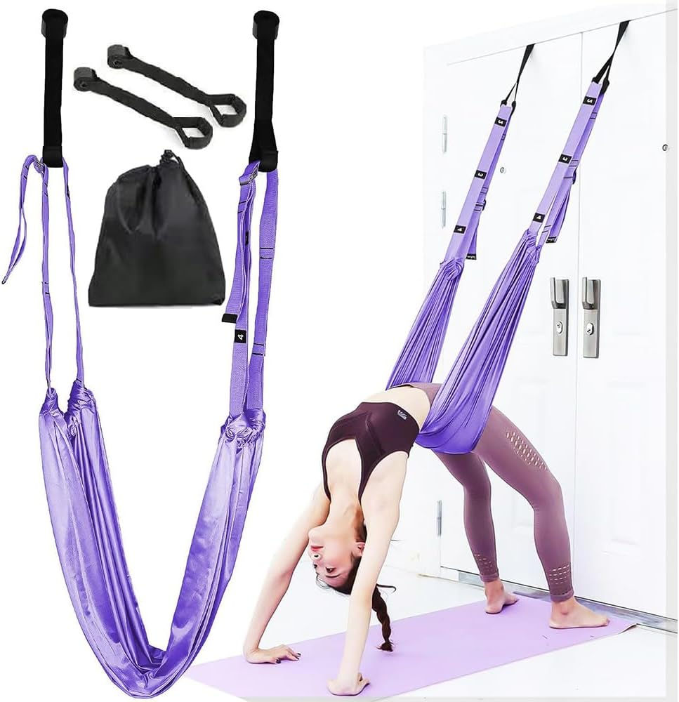 Leg Stretcher Strap, Stretching Equipment with Door Anchor Flexibility Trainer B