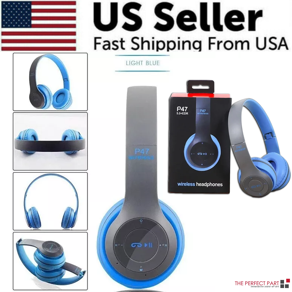 Thumbnail: Wireless Bluetooth 5.0 Headphones Headset Over-Ear FM Radio MIC Foldable TF Card