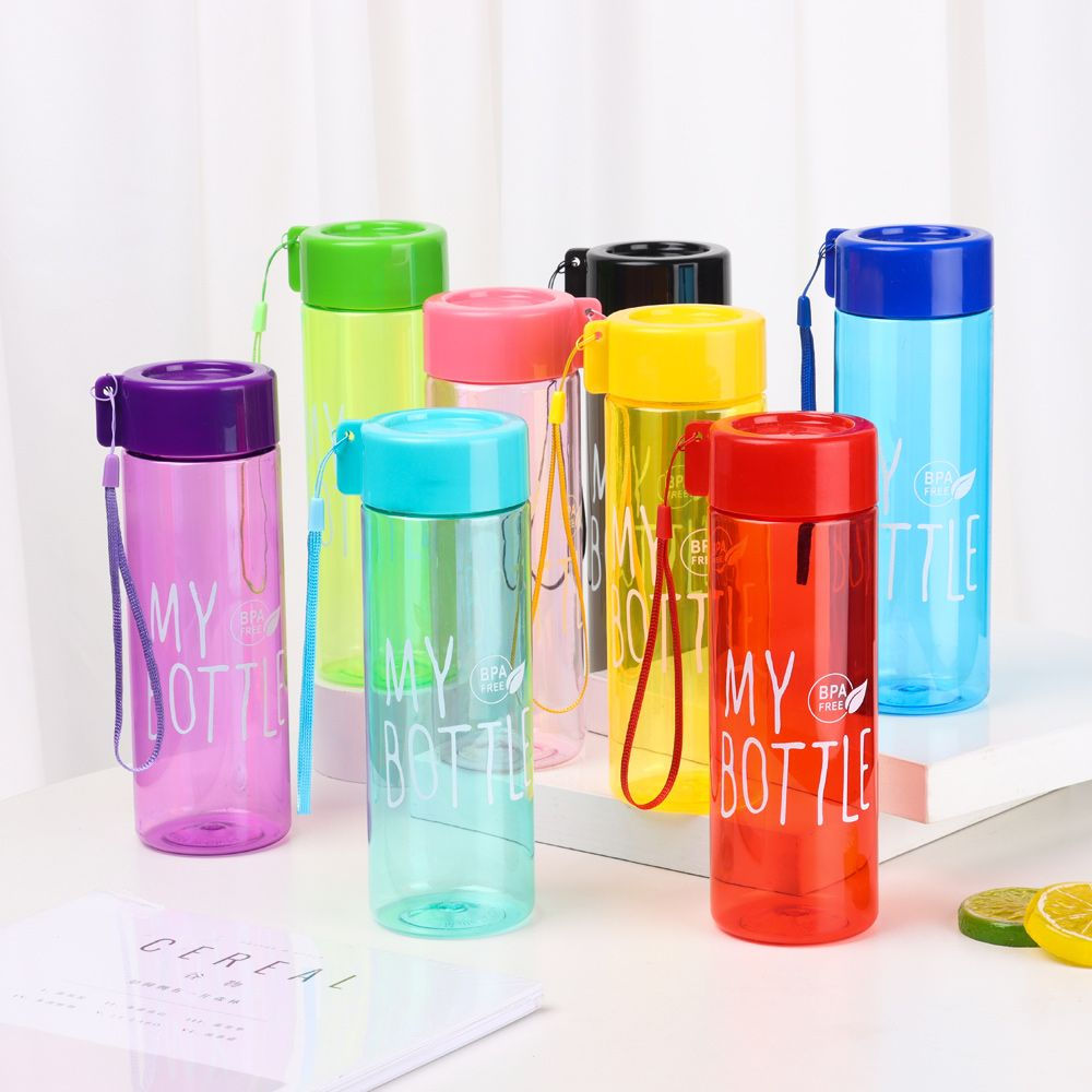 500ML Large Capacity Sports Water Bottle Transparent Drinking Cup Men Women Summ