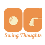 OG Swing Thoughts Logo in orange featuring a golf ball and golf club