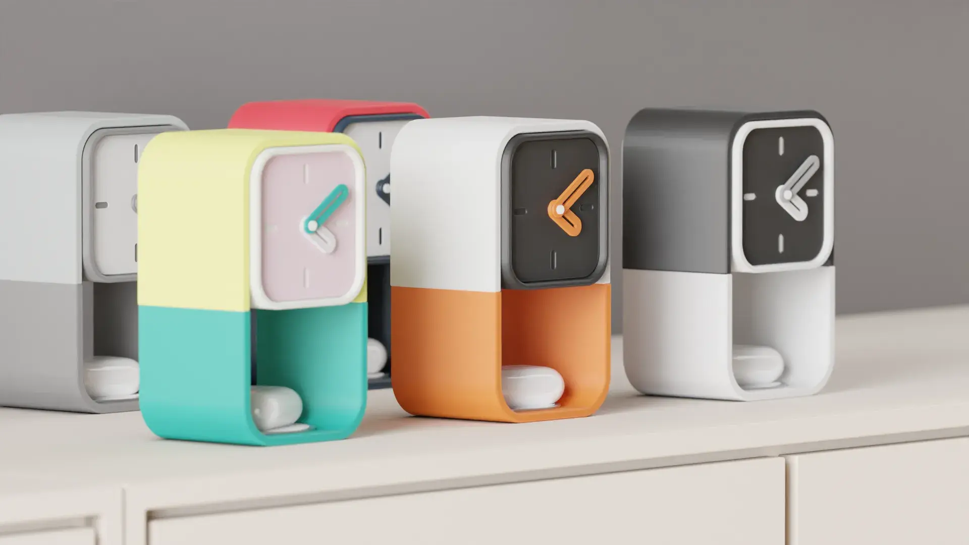 Modular Desktop Clock | MagSafe Charger & Secret Storage