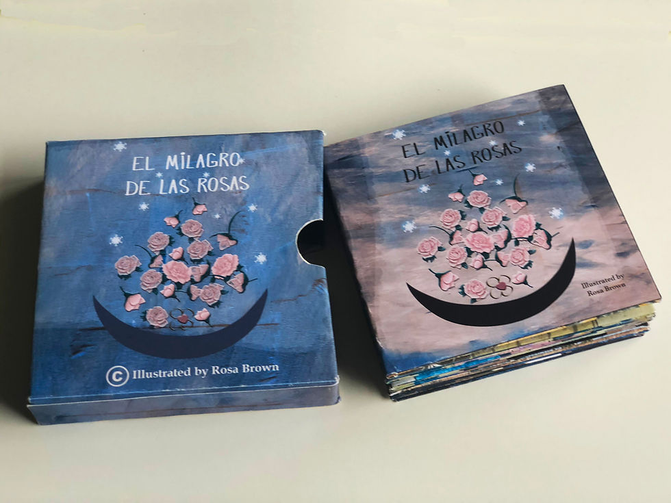 Thumbnail: "The Miracle of the Roses" Illustrated Concertina Book - Virgin of Guadalupe