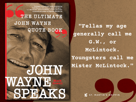 Today's Wayne Whim (6 days until 'John Wayne Speaks' arrives). Pre-order now: https://bit.ly/3E3QVgY