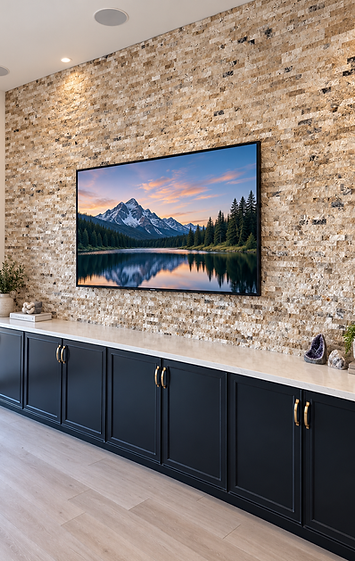 Natural Stone TV Feature Wall