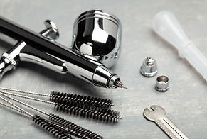 Airbrush cleaning. Brushes and other air