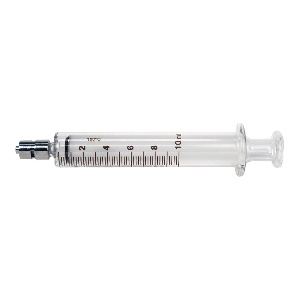 Glass Syringe – Metal Luer Lock, 10 or 50 cc