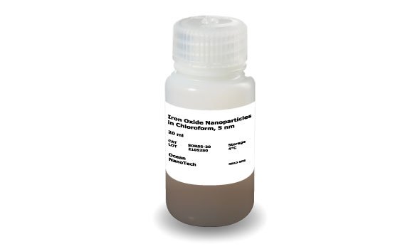 Iron Oxide Nanoparticles in Chloroform, Combo Pack, any three (3) sizes from 10 nm to 30 nm