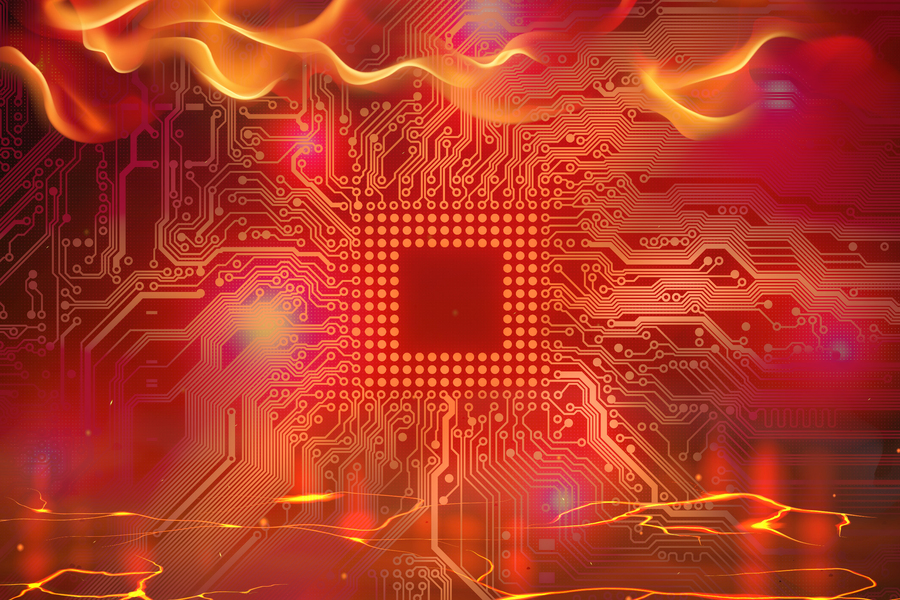 Researchers studied how temperatures up to 500 degrees Celsius would affect electronic devices made from gallium nitride, a key step in their multiyear research effort to develop electronics that can operate in extremely hot environments, like the surface of Venus. @ MIT, iStock