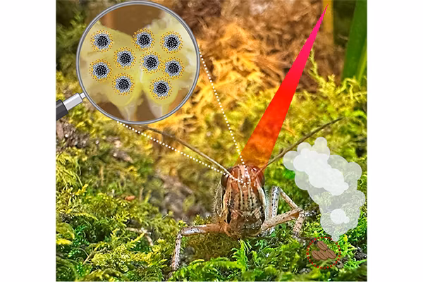 Srikanth Singamaneni and Barani Raman led a team that harnessed the power of specially made nanostructures that can absorb light and create heat and act as containers to store and release chemicals on demand. They used these nanostructured materials to boost neural response in the locust's brain to specific odors and to improve their identification. @ Singamaneni lab
