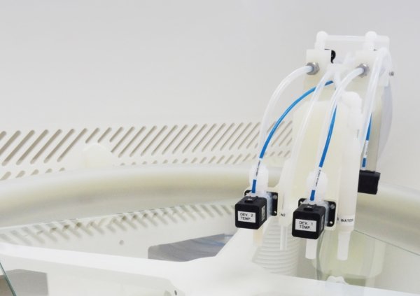 Temperature controlled resist and chemical lines