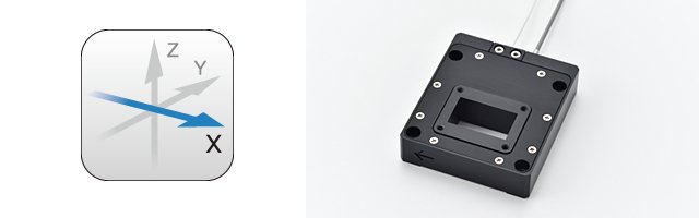 PK1L X-axis stage with an opening
