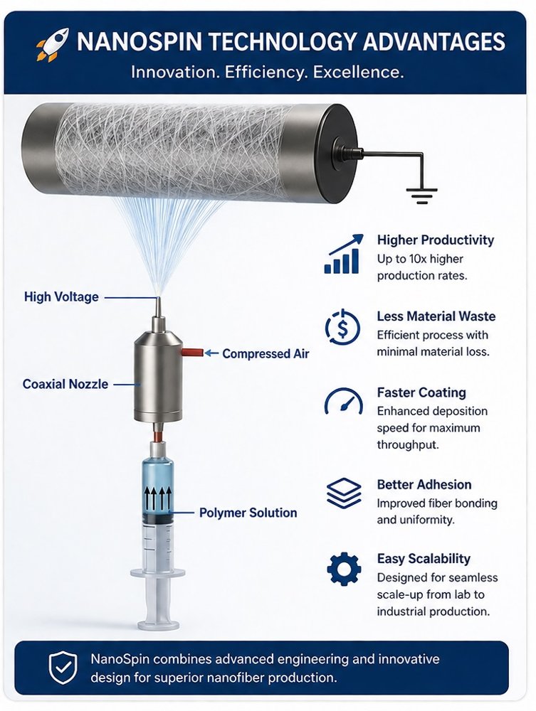 Blown Electrospinning Systems