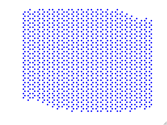 The Morie superlattice they created by aligning graphene and boron-nitride. Sanfeng Wu